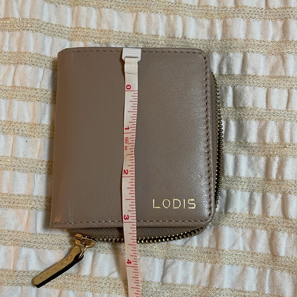 Lodis Taupe yellow Leather Wallet - Picture 4 of 6